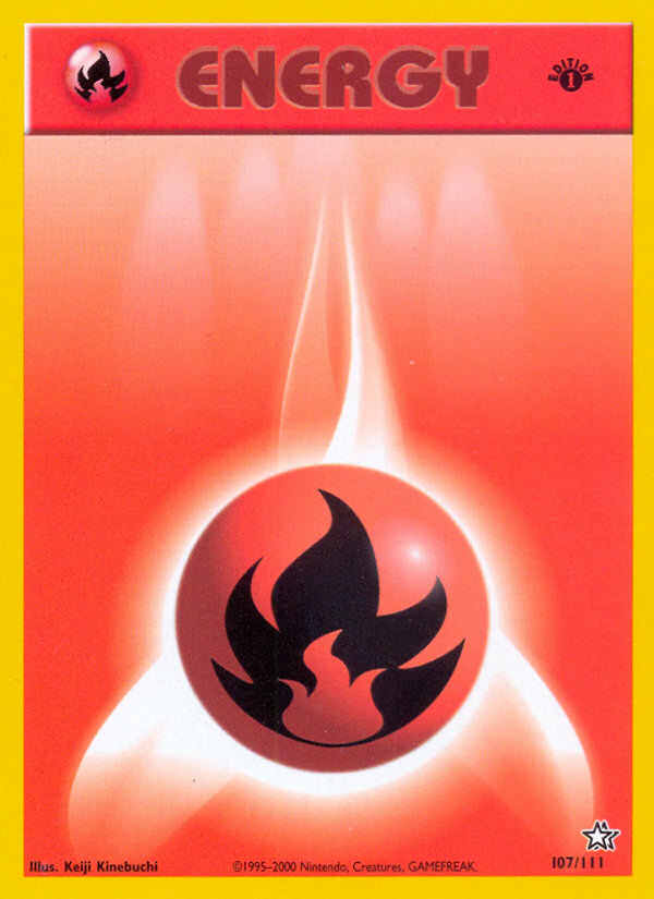 Fire Energy (107/111) [Neo Genesis 1st Edition] | Exor Games Bridgewater