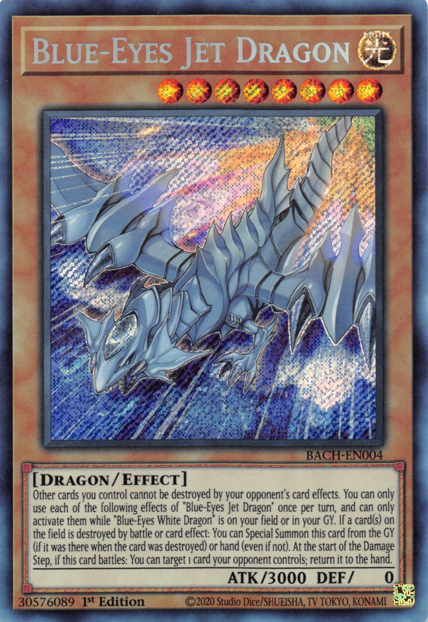 Blue-Eyes Jet Dragon [BACH-EN004] Secret Rare | Exor Games Bridgewater