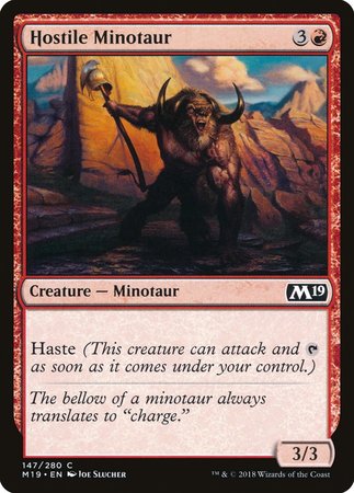 Hostile Minotaur [Core Set 2019] | Exor Games Bridgewater