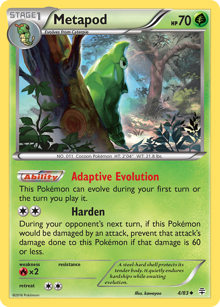 Metapod (4/83) [XY: Generations] | Exor Games Bridgewater