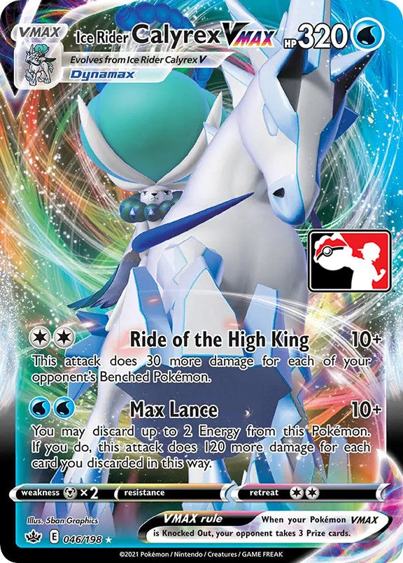 Ice Rider Calyrex VMAX (046/198) [Prize Pack Series One] | Exor Games Bridgewater