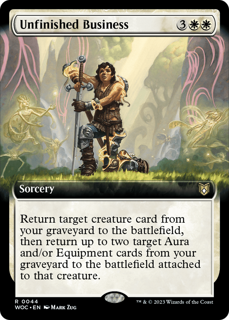 Unfinished Business (Extended Art) [Wilds of Eldraine Commander] | Exor Games Bridgewater