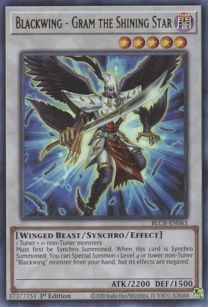 Blackwing - Gram the Shining Star [BLCR-EN063] Ultra Rare | Exor Games Bridgewater
