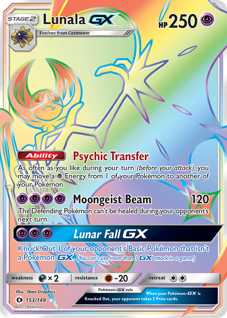 Lunala GX (153/149) [Sun & Moon: Base Set] | Exor Games Bridgewater