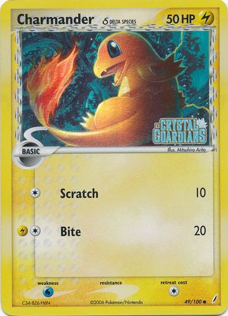 Charmander (49/100) (Delta Species) (Stamped) [EX: Crystal Guardians] | Exor Games Bridgewater