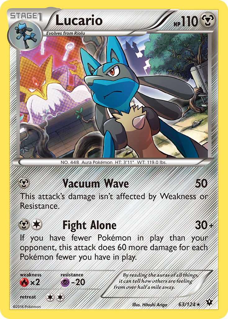 Lucario (63/124) (Cosmos Holo) [XY: Fates Collide] | Exor Games Bridgewater