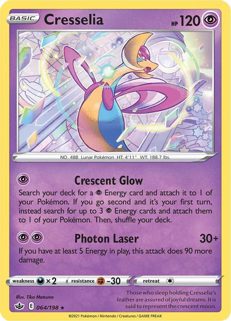 Cresselia (064/198) (Theme Deck Exclusive) [Sword & Shield: Chilling Reign] | Exor Games Bridgewater