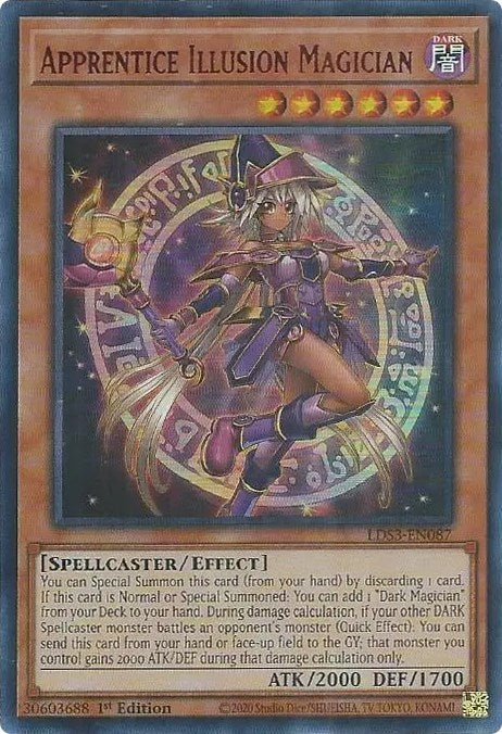 Apprentice Illusion Magician (Red) [LDS3-EN087] Ultra Rare | Exor Games Bridgewater