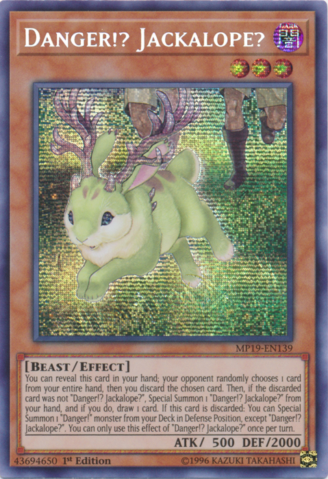 Danger!? Jackalope? [MP19-EN139] Prismatic Secret Rare | Exor Games Bridgewater