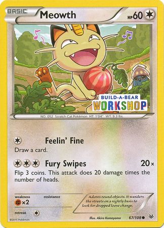 Meowth (67/108) (Build A Bear Workshop Exclusive) [XY: Roaring Skies] | Exor Games Bridgewater