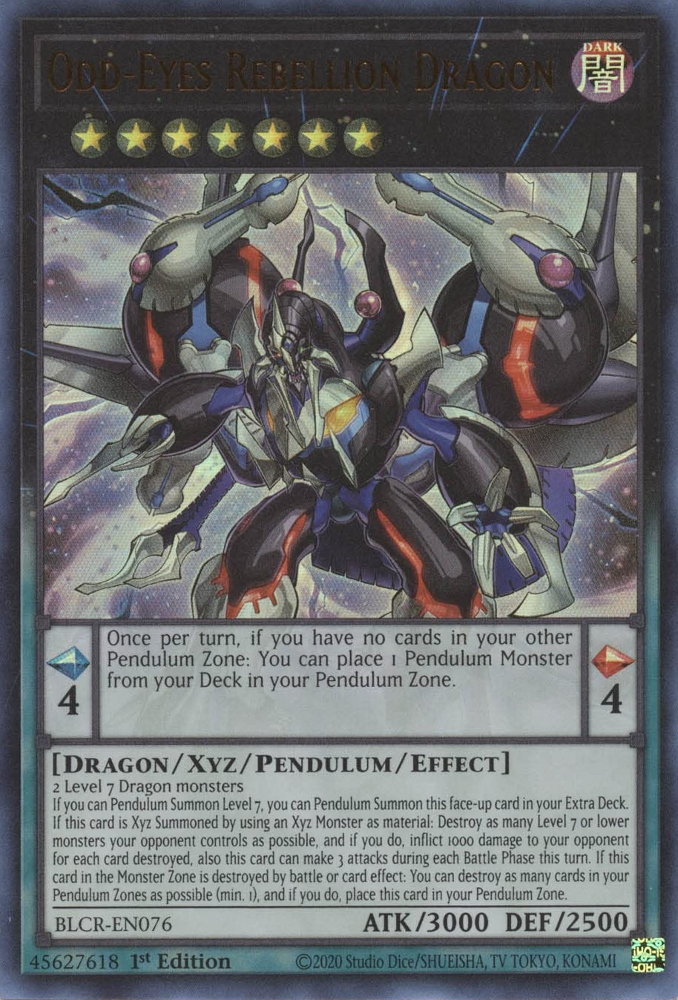 Odd-Eyes Rebellion Dragon [BLCR-EN076] Ultra Rare | Exor Games Bridgewater