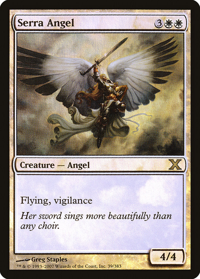 Serra Angel (Premium Foil) [Tenth Edition] | Exor Games Bridgewater