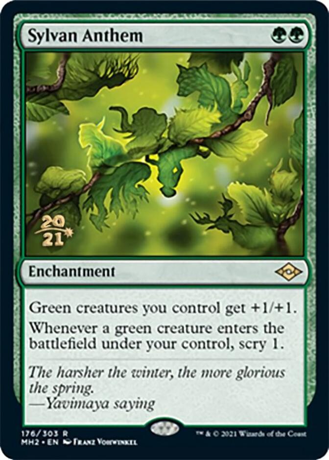 Sylvan Anthem [Modern Horizons 2 Prerelease Promos] | Exor Games Bridgewater