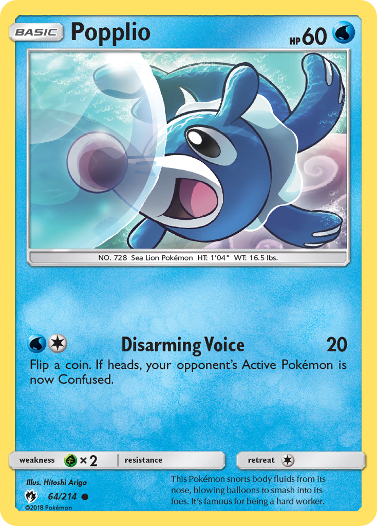 Popplio (64/214) [Sun & Moon: Lost Thunder] | Exor Games Bridgewater