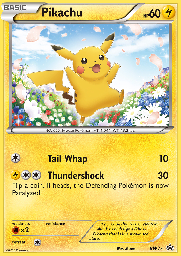 Pikachu (BW77) [Black & White: Black Star Promos] | Exor Games Bridgewater