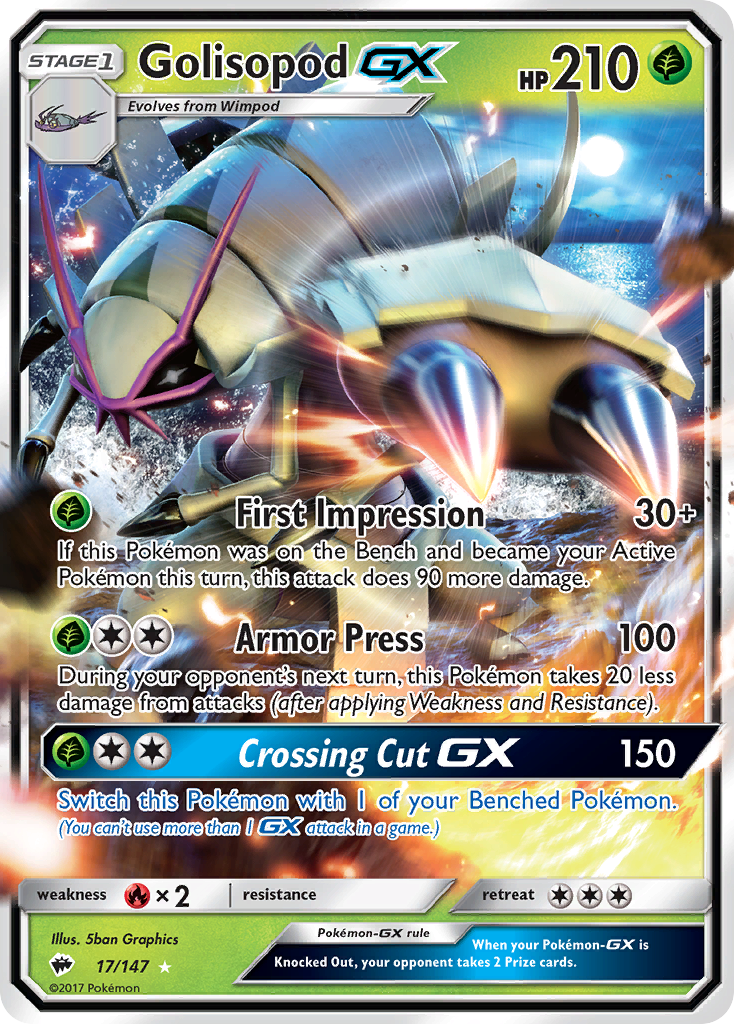 Golisopod GX (17/147) [Sun & Moon: Burning Shadows] | Exor Games Bridgewater