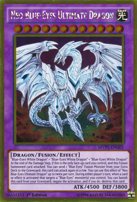 Neo Blue-Eyes Ultimate Dragon [MVP1-ENG01] Gold Rare | Exor Games Bridgewater