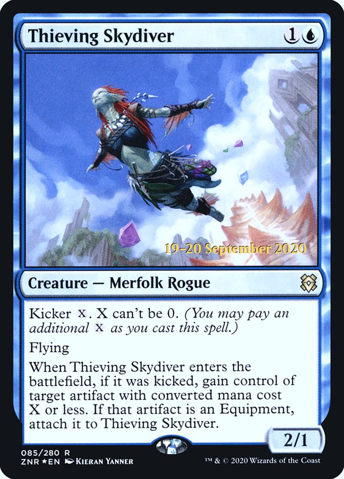 Thieving Skydiver  [Zendikar Rising Prerelease Promos] | Exor Games Bridgewater