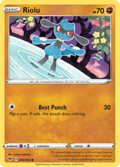 Riolu (090/185) [Sword & Shield: Vivid Voltage] | Exor Games Bridgewater