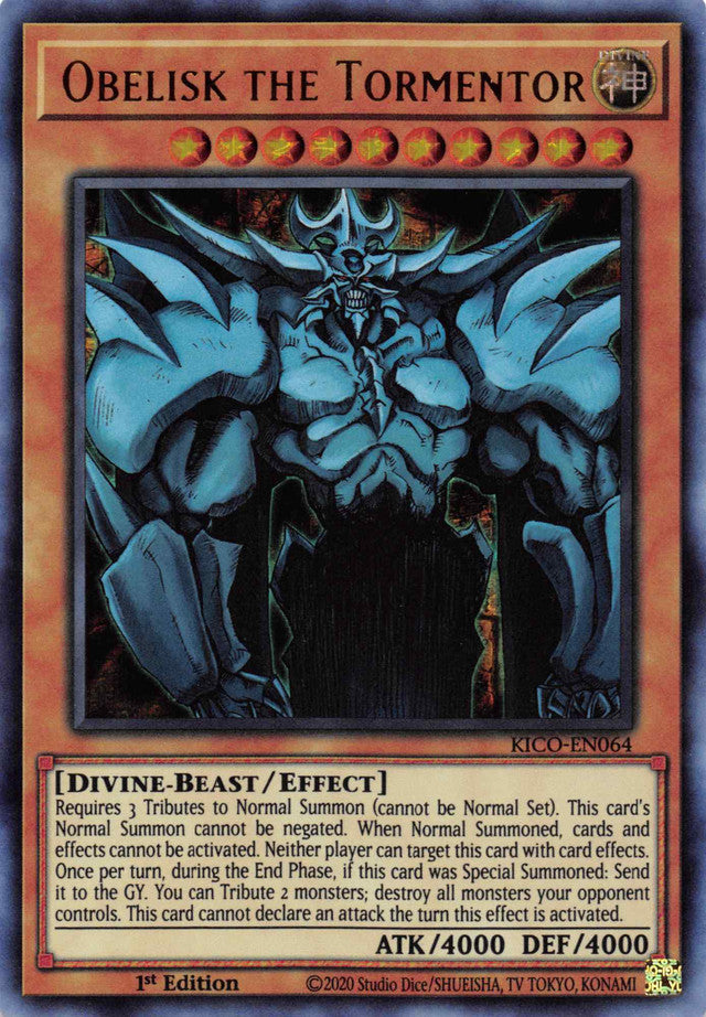 Obelisk the Tormentor (Ultra Pharaoh's Rare) [KICO-EN064] Ultra Pharaoh’s Rare | Exor Games Bridgewater