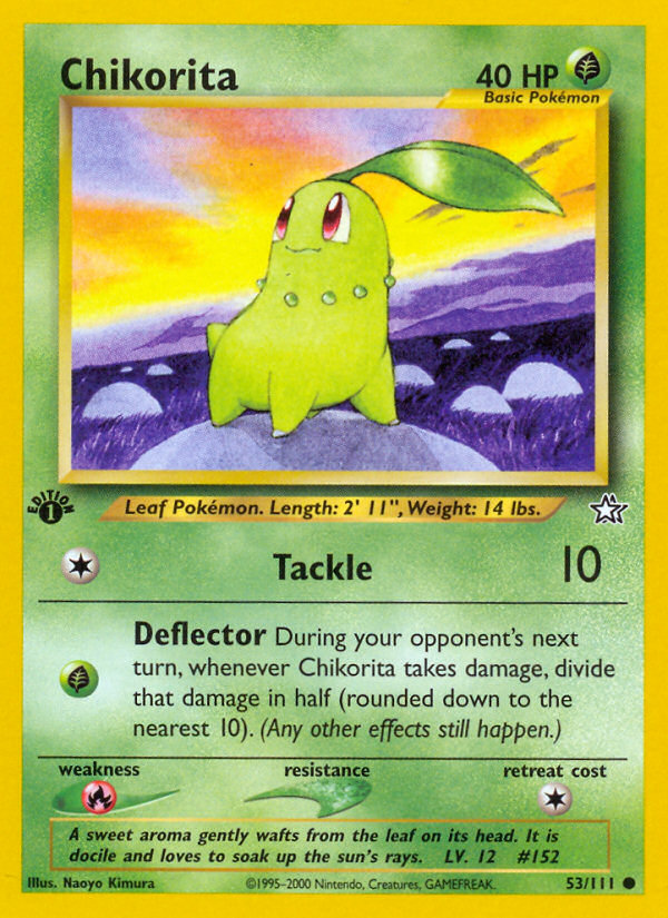 Chikorita (53/111) [Neo Genesis 1st Edition] | Exor Games Bridgewater