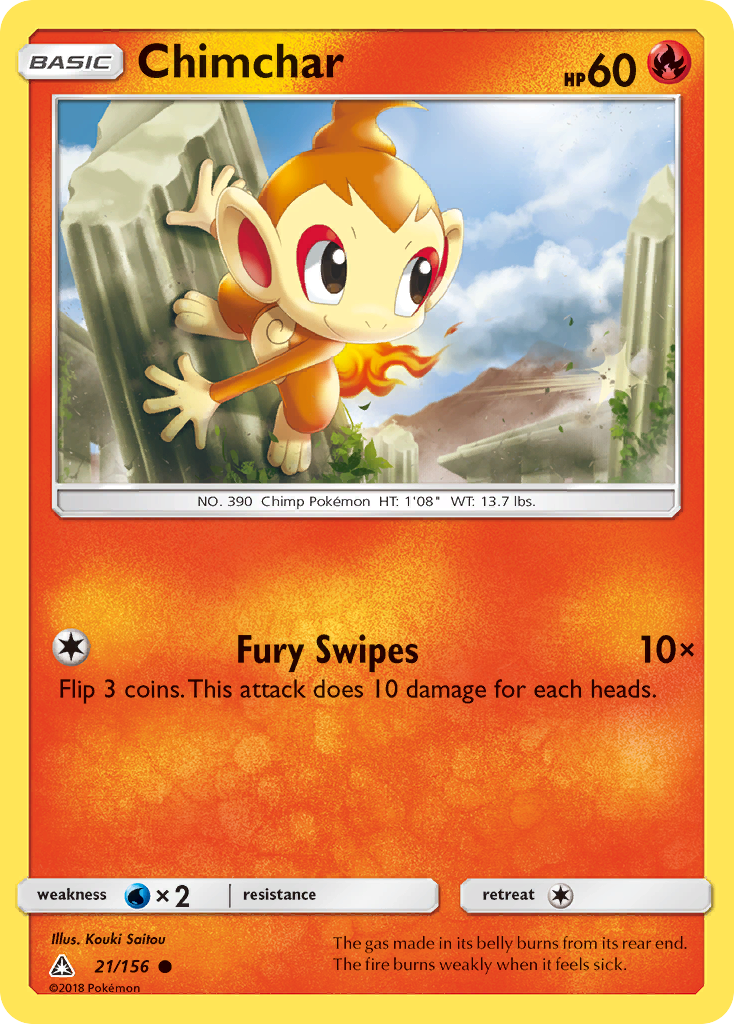 Chimchar (21/156) [Sun & Moon: Ultra Prism] | Exor Games Bridgewater