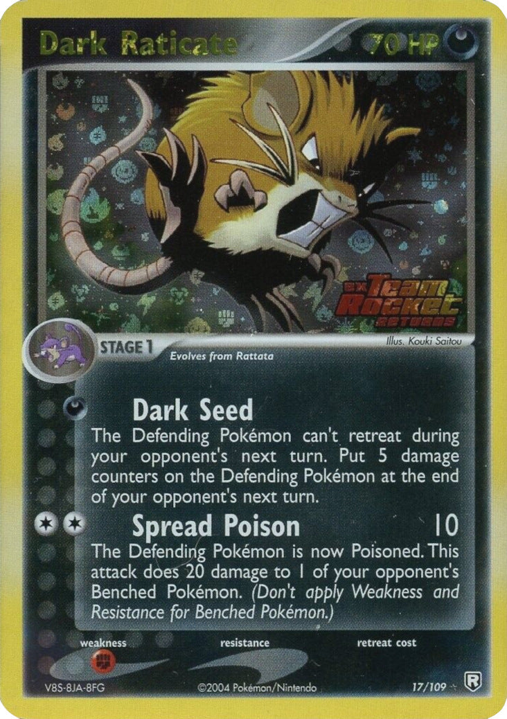 Dark Raticate (17/109) (Stamped) [EX: Team Rocket Returns] | Exor Games Bridgewater