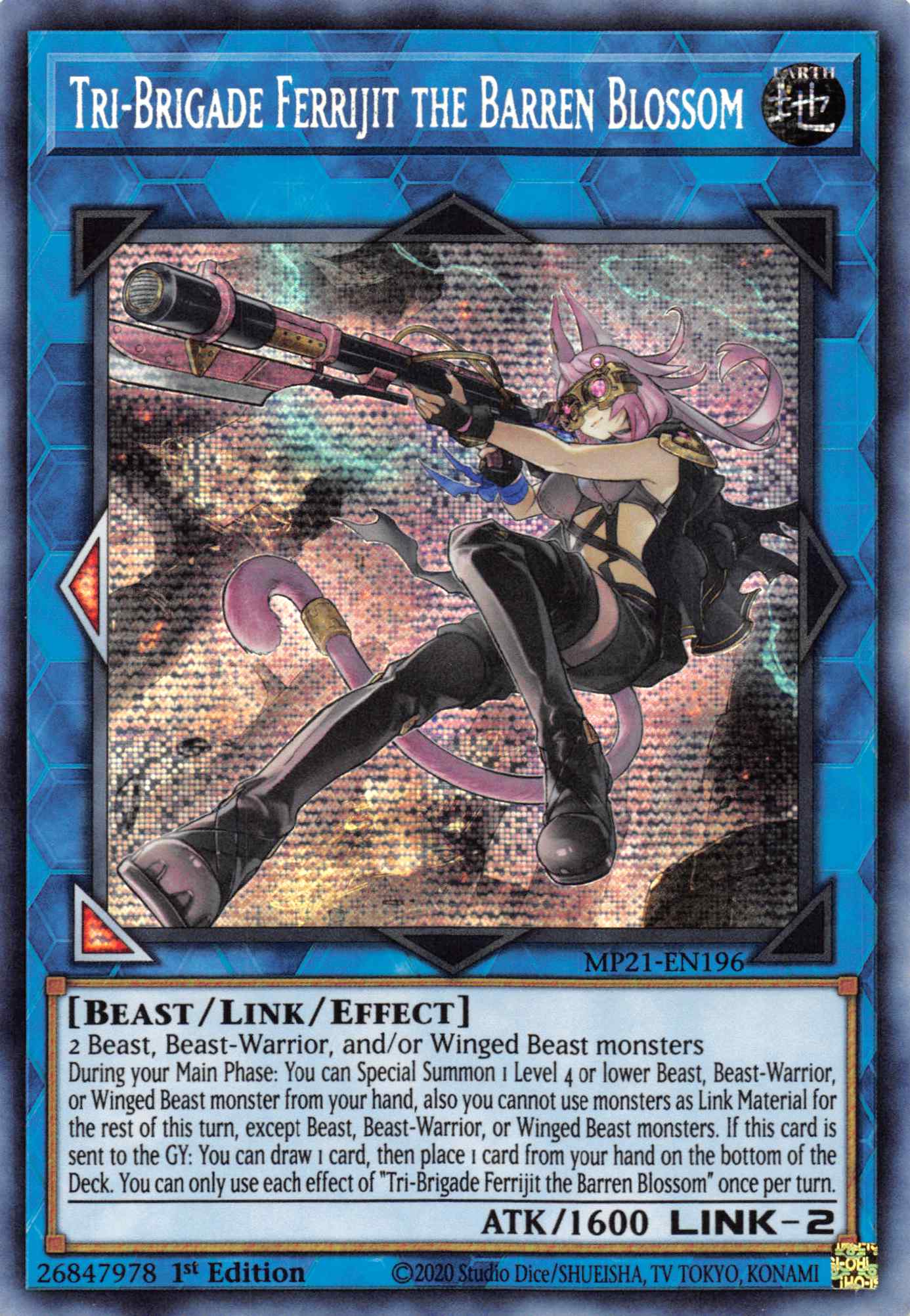 Tri-Brigade Ferrijit the Barren Blossom [MP21-EN196] Prismatic Secret Rare | Exor Games Bridgewater