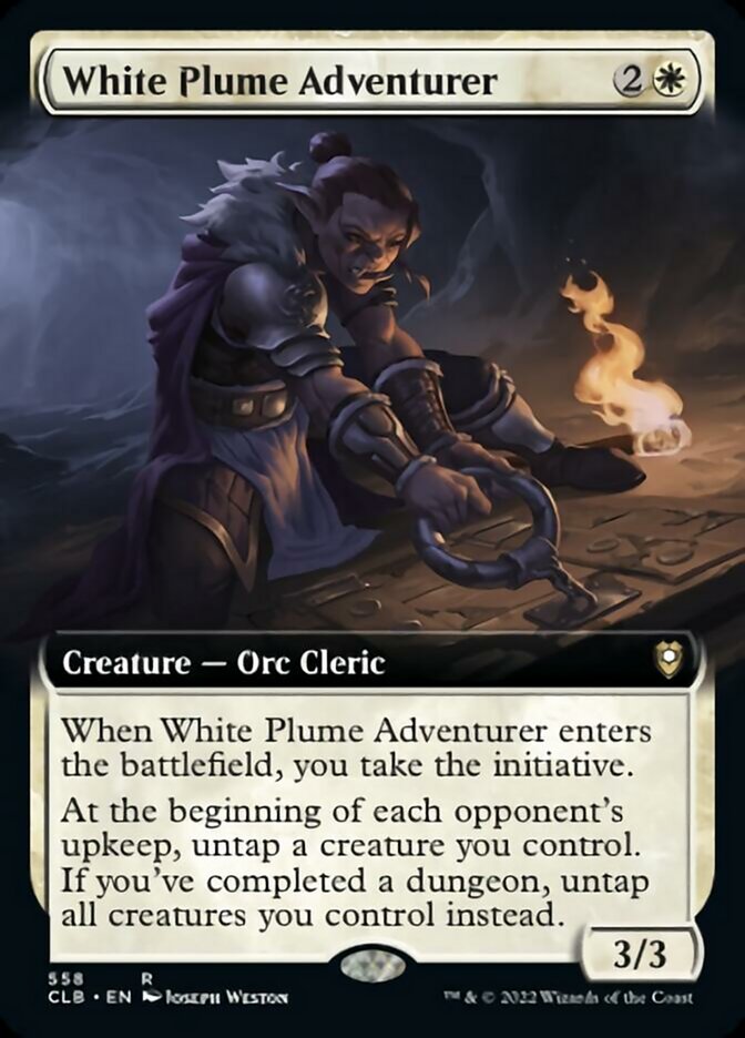 White Plume Adventurer (Extended Art) [Commander Legends: Battle for Baldur's Gate] | Exor Games Bridgewater