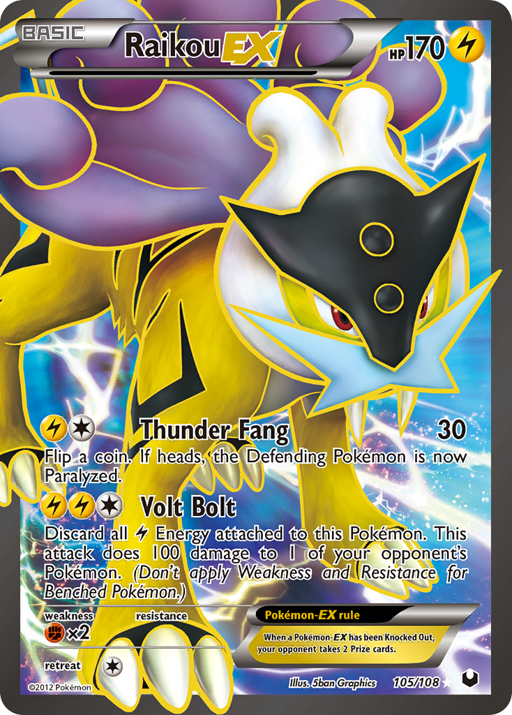 Raikou EX (105/108) [Black & White: Dark Explorers] | Exor Games Bridgewater