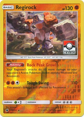 Regirock (53/111) (League Promo) [Sun & Moon: Crimson Invasion] | Exor Games Bridgewater