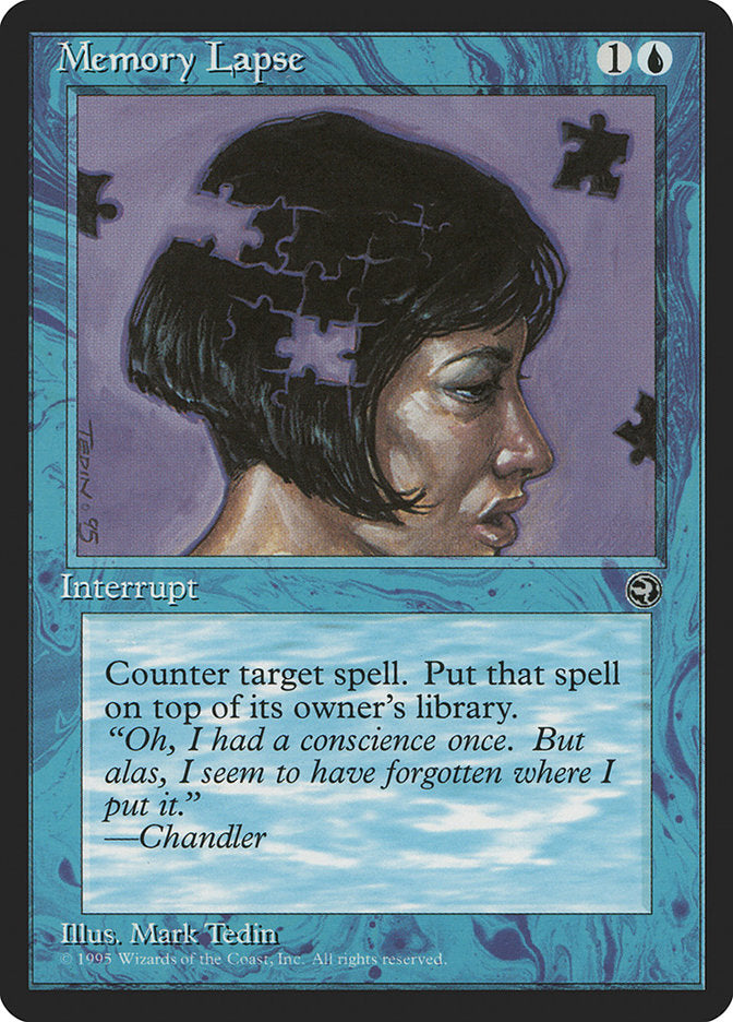 Memory Lapse (Chandler Flavor Text) [Homelands] | Exor Games Bridgewater