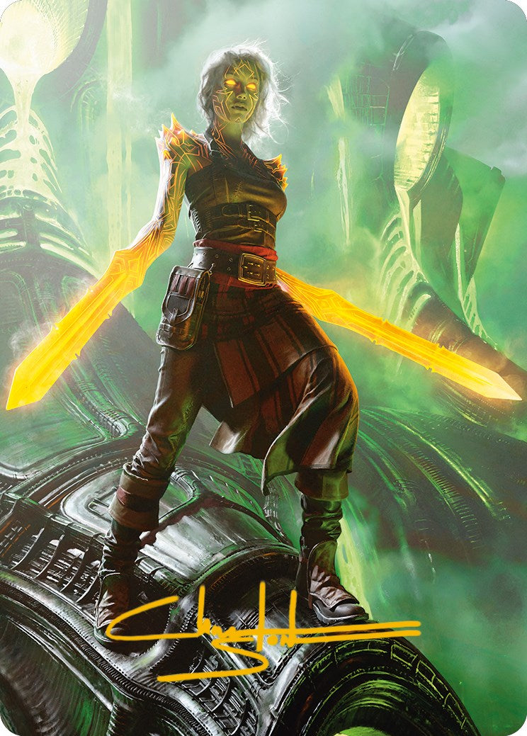 Nahiri, the Unforgiving Art Card (Gold-Stamped Signature) [Phyrexia: All Will Be One Art Series] | Exor Games Bridgewater