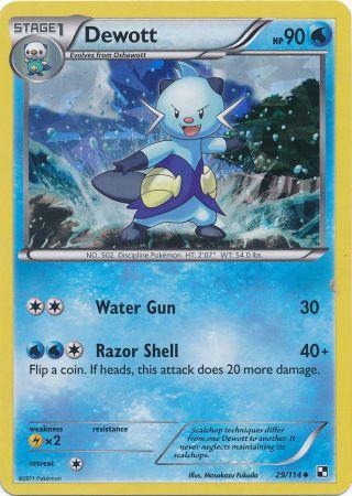 Dewott (29/114) (Cracked Ice Holo) [Black & White: Base Set] | Exor Games Bridgewater