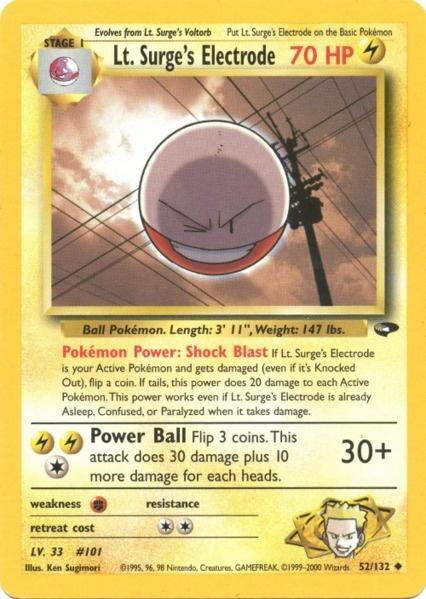 Lt. Surge's Electrode (52/132) [Gym Challenge Unlimited] | Exor Games Bridgewater