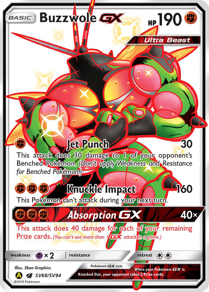 Buzzwole GX (SV68/SV94) [Sun & Moon: Hidden Fates - Shiny Vault] | Exor Games Bridgewater