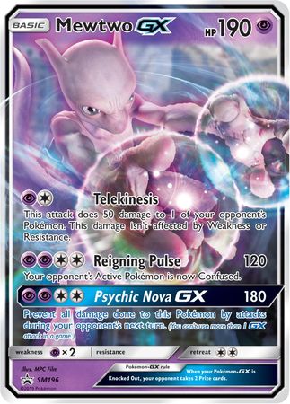 Mewtwo GX (SM196) (Jumbo Card) [Sun & Moon: Black Star Promos] | Exor Games Bridgewater