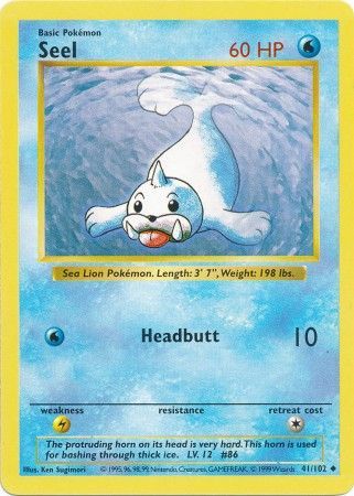 Seel (41/102) [Base Set Shadowless Unlimited] | Exor Games Bridgewater