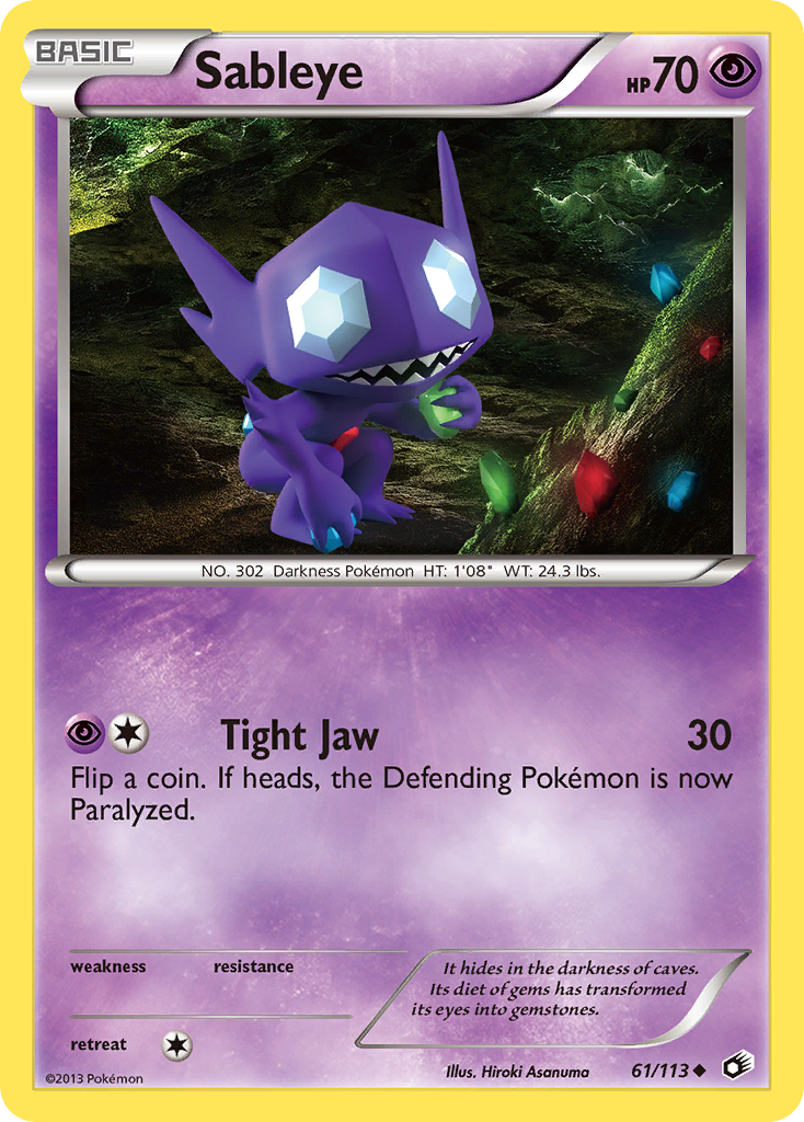 Sableye (61/113) [Black & White: Legendary Treasures] | Exor Games Bridgewater