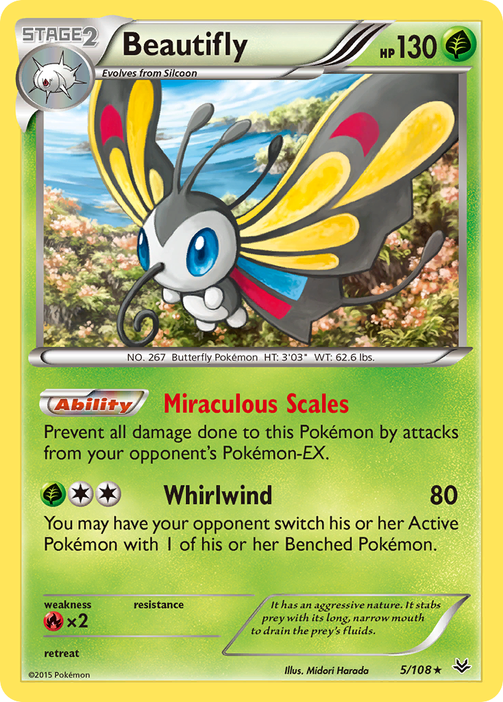 Beautifly (5/108) [XY: Roaring Skies] | Exor Games Bridgewater