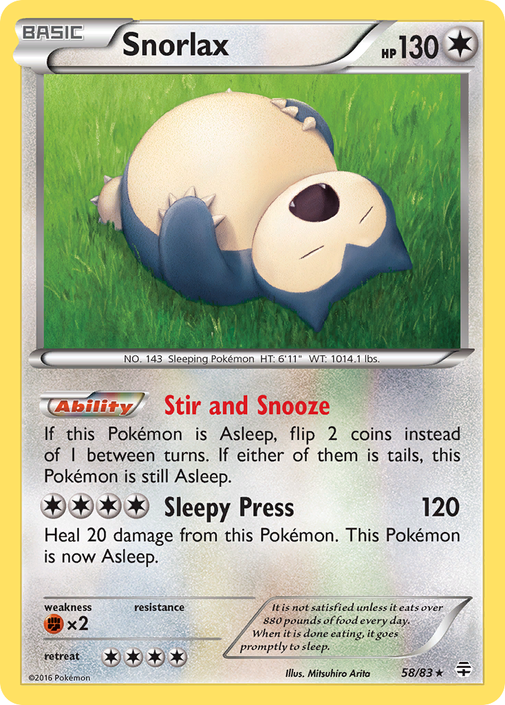 Snorlax (58/83) [XY: Generations] | Exor Games Bridgewater