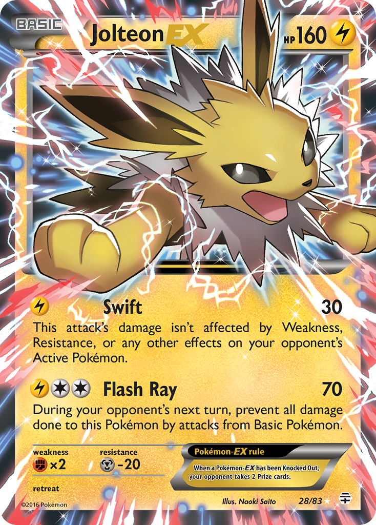 Jolteon EX (28/83) [XY: Generations] | Exor Games Bridgewater