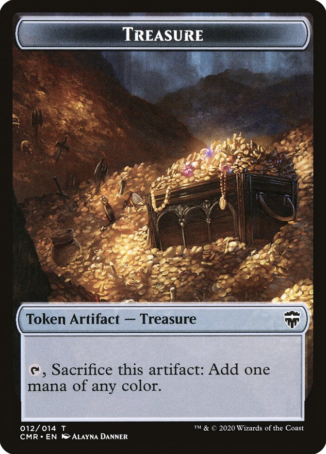 Treasure Token [Commander Legends Tokens] | Exor Games Bridgewater