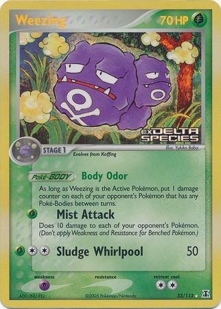 Weezing (33/113) (Stamped) [EX: Delta Species] | Exor Games Bridgewater