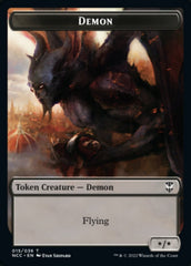 Demon // Copy Double-sided Token [Streets of New Capenna Commander Tokens] | Exor Games Bridgewater