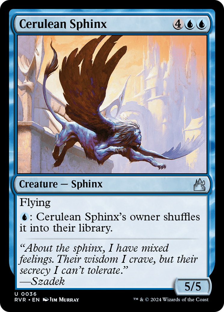 Cerulean Sphinx [Ravnica Remastered] | Exor Games Bridgewater