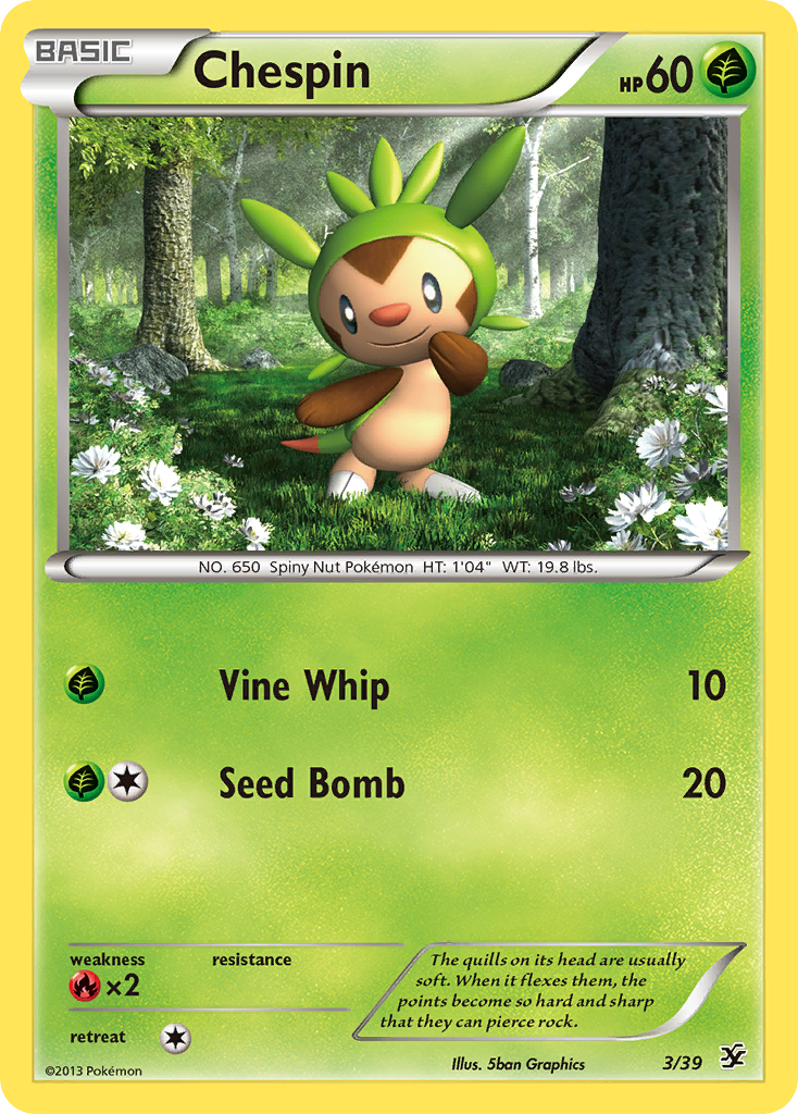 Chespin (3/39) [XY: Kalos Starter Set] | Exor Games Bridgewater