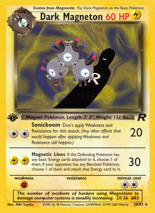 Dark Magneton (28/82) [Team Rocket 1st Edition] | Exor Games Bridgewater