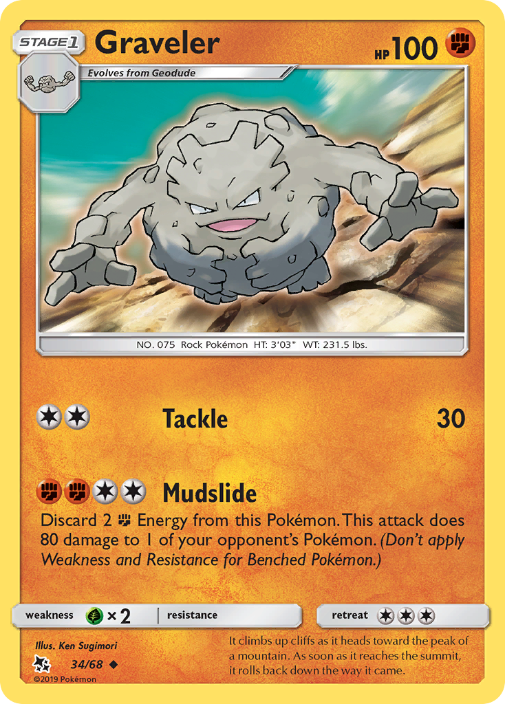 Graveler (34/68) [Sun & Moon: Hidden Fates] | Exor Games Bridgewater