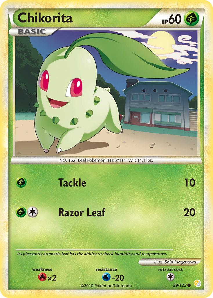 Chikorita (59/123) [HeartGold & SoulSilver: Base Set] | Exor Games Bridgewater